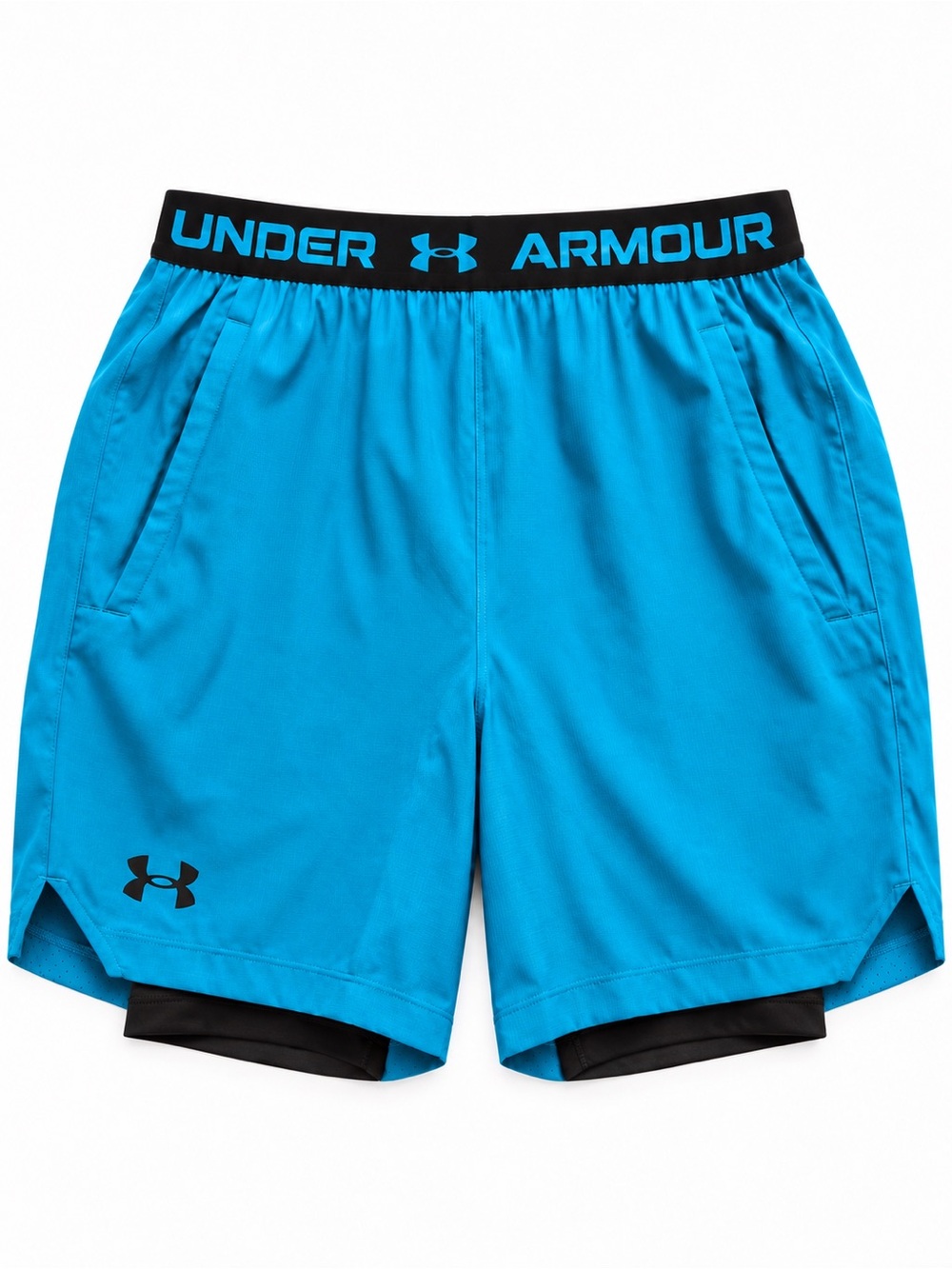 Under Armour Teal-Blue Men's Medium 2-in-1 Running Shorts - NEW